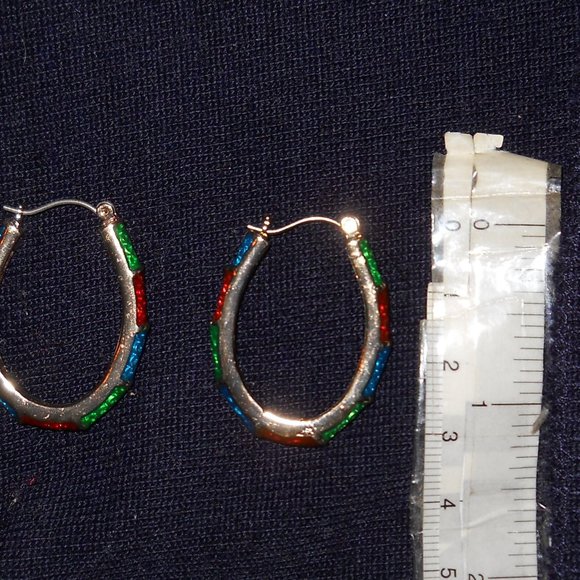 Christmas Earrings Multi coloured - Picture 2 of 2
